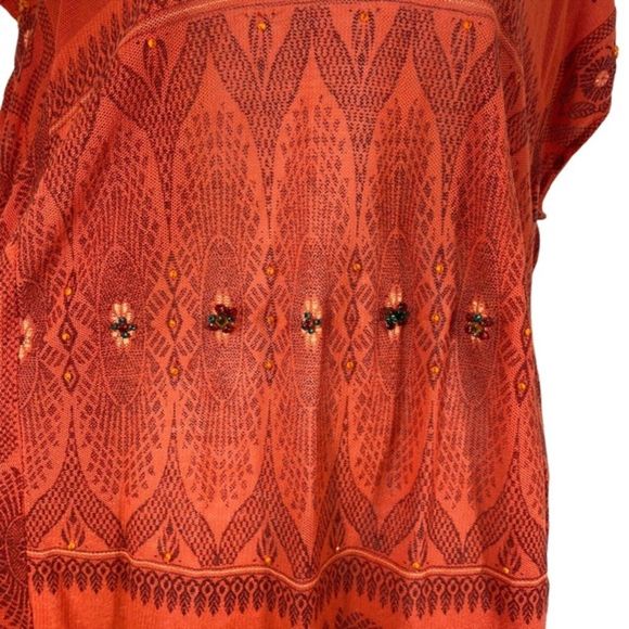 New Romantics FP Size Small Byzantine Dreams Tunic Top Coral Knitted Oversize - Picture 6 of 14